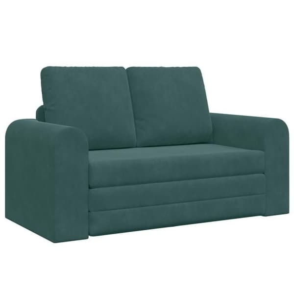 Soffa Säng 2 i 1 Mörkgrön 148x71x83 cm Sammet