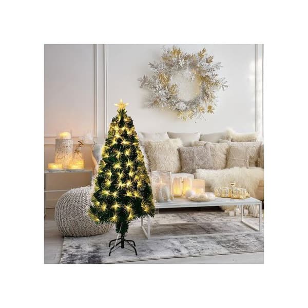 Julgran med LED-belysning 120 cm