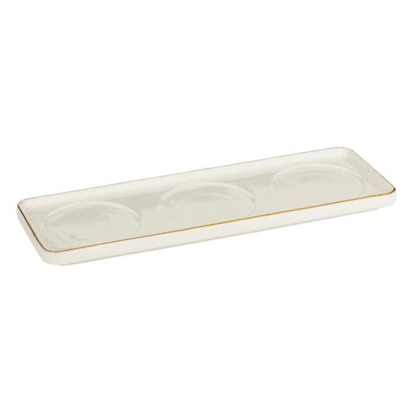 Serveringsfat 4 Delar i Keramik "Arya" 9cm Vit