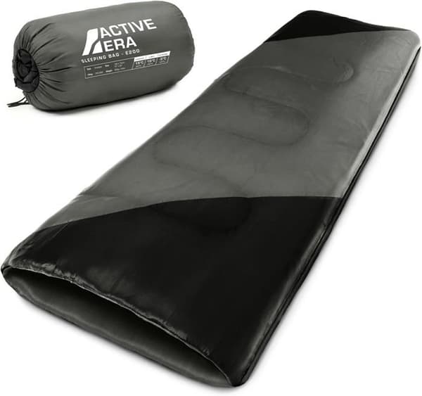 Sovsäck - Active Era - Rektangulär - Ultralätt - 190 x 75 cm - Svart