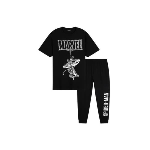 Pyjamasset - Marvel - Korta ärmar - Svarta-Män