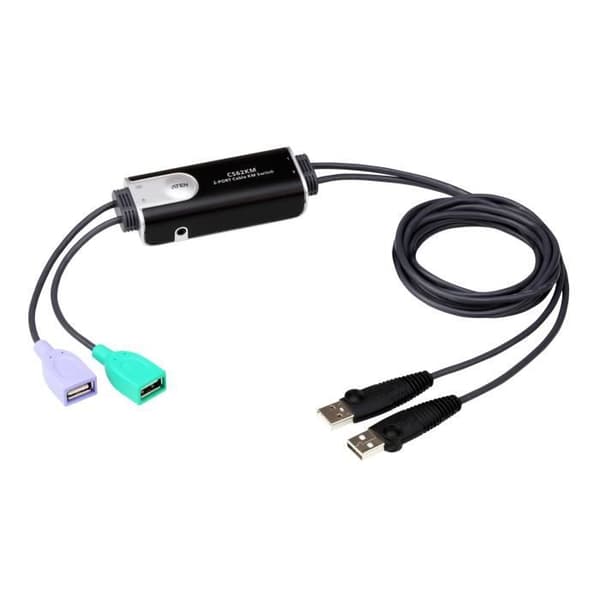 KVM-kabel - ATEN - CS62KM-AT - 1,8 m - USB - Svart