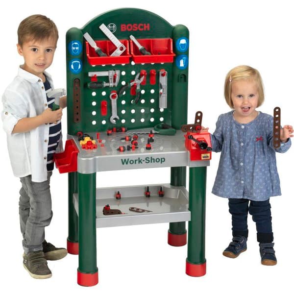 KLEIN - Bosch Work-Shop Toy Workbench med 79 tillbehör