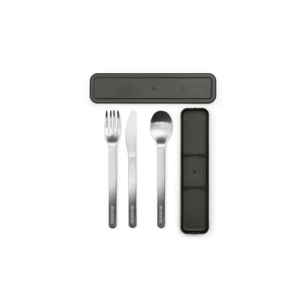 Bestickeset - BRABANTIA - Make & Take - Rostfritt stål - 3 delar - Mörkgrå