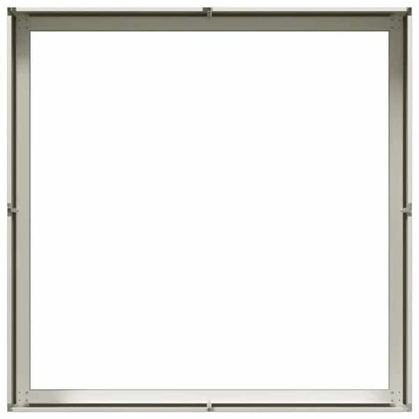 vidaXL Blomlåda vit 100x100x30 cm stål 860809