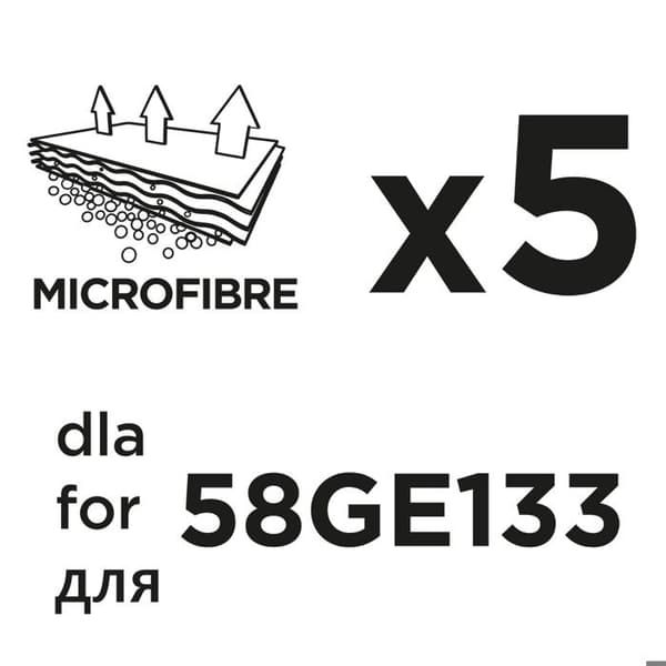 Mikrofiberpåsar för dammsugare 58GE133 5 st