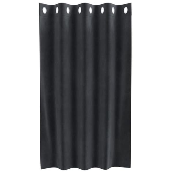 Opaquefördrag - Mörkgrå sammet - 140x140 cm - Ögla - Nutida stil