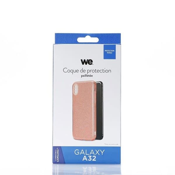 Vi skyddsskal PAILLETTES SAMSUNG GALAXY A32 4G Rosa