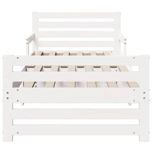 vidaXL Sängram Vit 80 x 200 cm Ingenjörsträ 877207