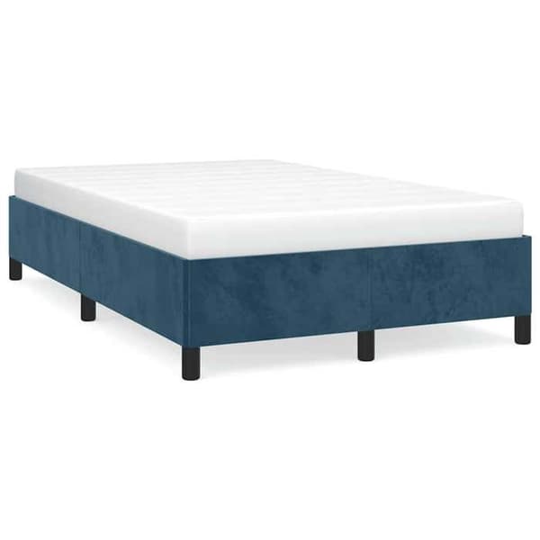 vidaXL Sängram utan madrass mörkblå 120x200 cm sammet 347316