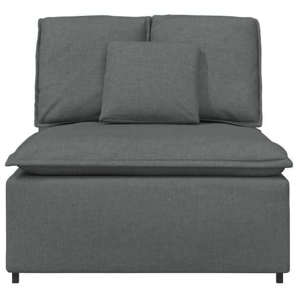 vidaXL Modulär central del av modulsoffa med mörkgrå kuddar 100 cm 4104418