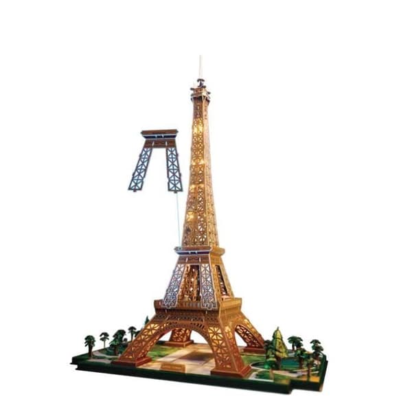 4D Bygg - Pussel 3D - Ljus Eiffel-torn - 252 delar - 90cm - från 12 år