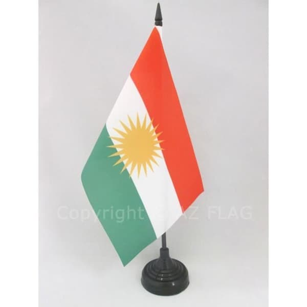 Kurdistan bordsflagga 21x14cm - Kurd Hög kvalitet