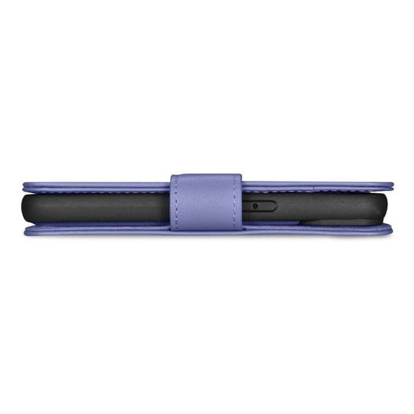 Ljust lila 2-i-1 plånboksfodral i läder för iPhone 14 Pro Max, RFID-skydd.