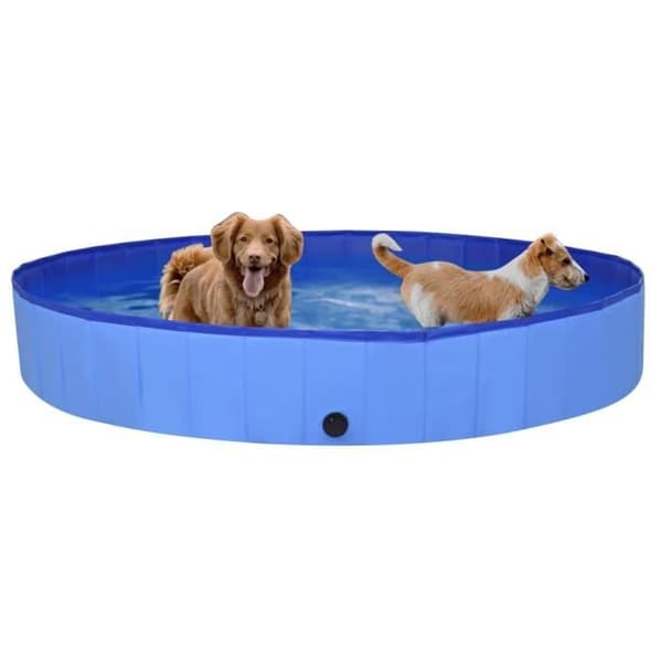 vidaXL Hopfällbar Hundpool Blå 200x30 cm PVC