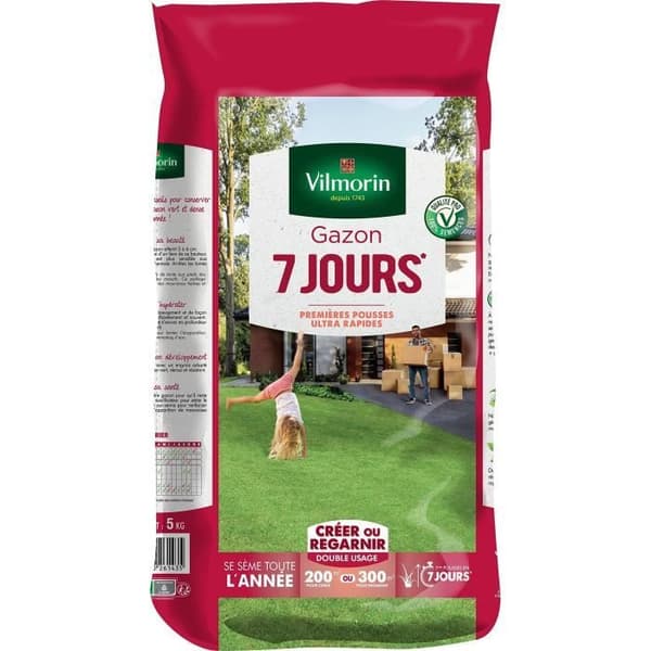 VILMORIN Gräsfrön 7 dagar - 5 kg