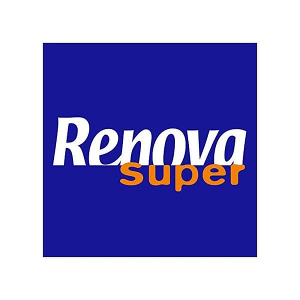 Renova Super White Toalettpapper - Paket med 48 rullar, 2 lager
