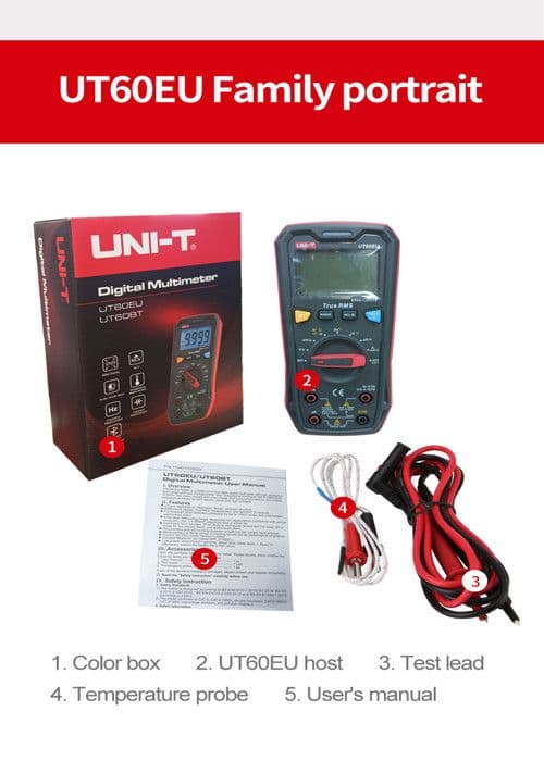 Multimeter digital True Rms Bluetooth automatisk/manuell Ut60eu Ut60eu Ut60eu Ut60eu