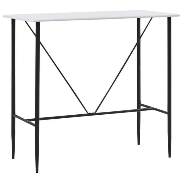 vidaXL Barbord Vit 120 x 60 x 110 cm MDF