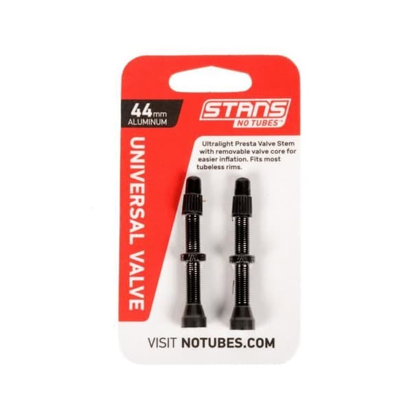 Stan's NoTubes - Ventilstampar, Universell, Al, Presta, 44mm, Svart