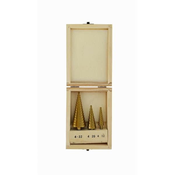 "Flerträd - AWTOOLS - Spel 3 (4-12 / 4-20 / 4-32 mm) - HSS-TiN - Trälåda"