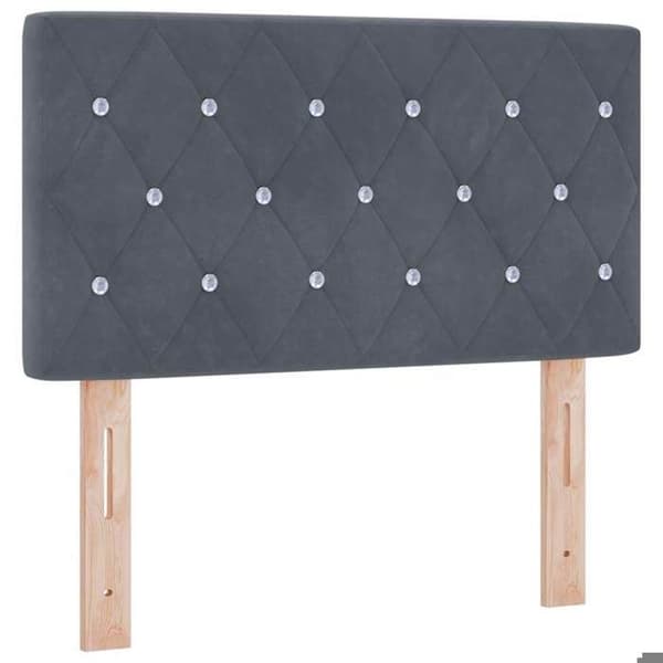vidaXL Sänggavel Mörkgrå 80 cm Sammet 42007070