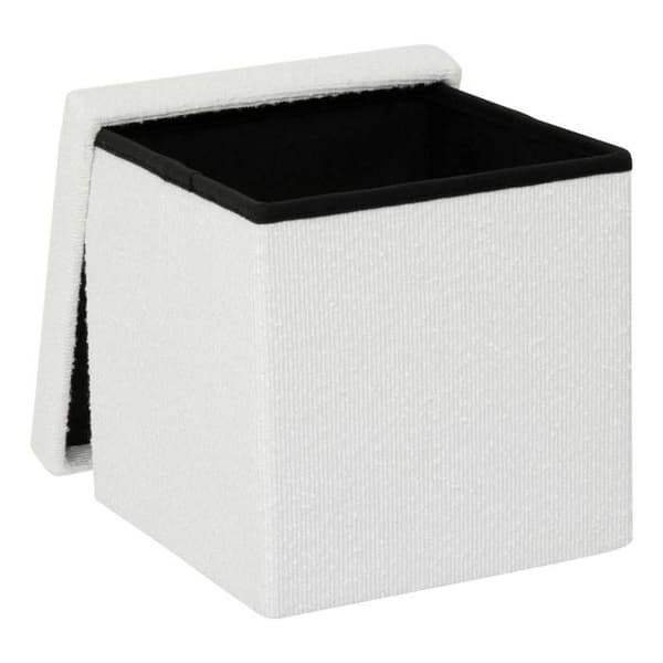 Fällbar pouf Mix'n modul 31x31 cm vit boucle - 5 five simply smart