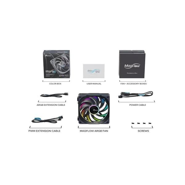 Chassi-fläkt - Seasonic - MAGFLOW ARGB - 4-pin - 12V