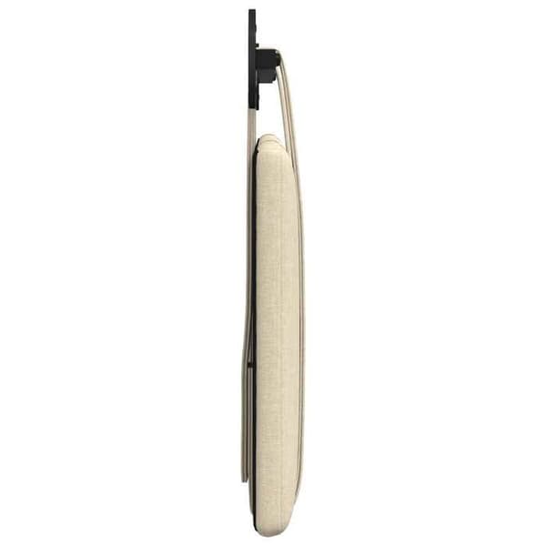 vidaXL Väggmonterad Sänggavel Creme Tyg 42031353