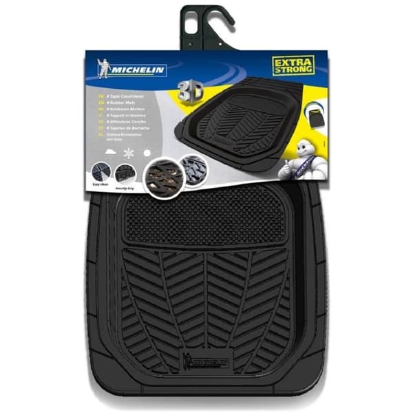 MICHELIN 3D Bricka Gummi Bilmattor 2 Styck Svart