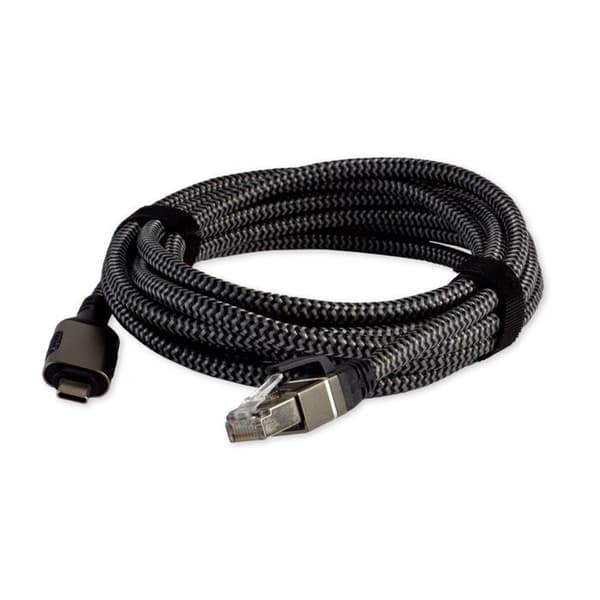 USB 3.1-kabel - MCL SAMAR - Typ C till RJ 45 - 2m - Flätad hylsa - Cat 6