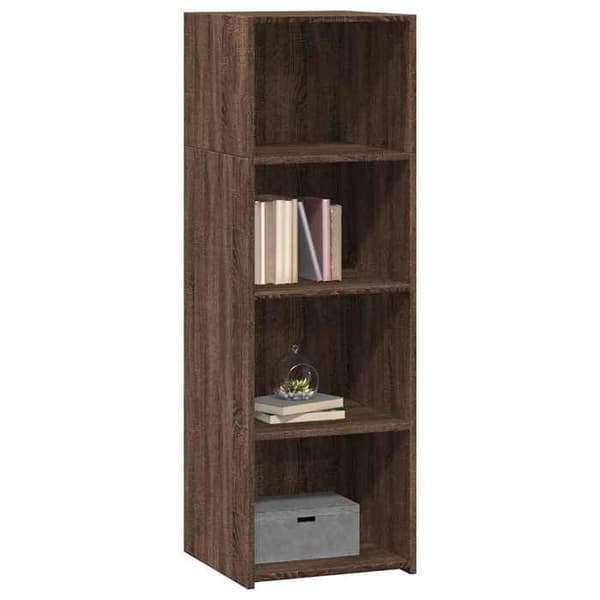 vidaXL Buffé högt ekbrun 40x41x124 cm ingenjörsträ 846389