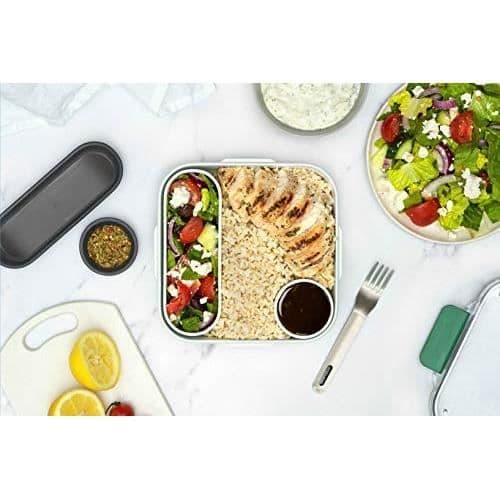 Bento-låda - Black Blum - 1000 ml - Borosilikatglas - Vattentät - Modern design