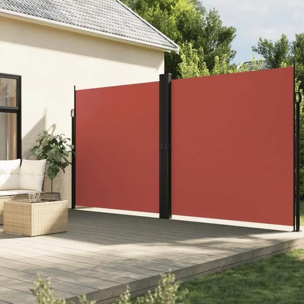 vidaXL Fällbar sidomarkis terrakotta 220x1000 cm 4004783