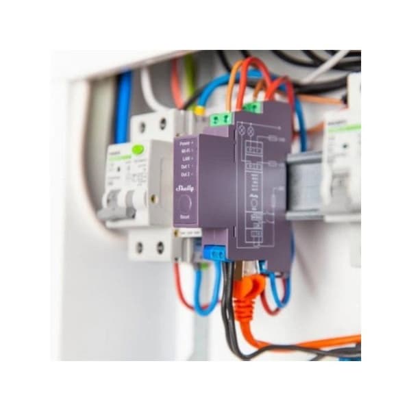 DIN Rail modul 2 kanaler WiFi torrkontakt PRO version - Shelly