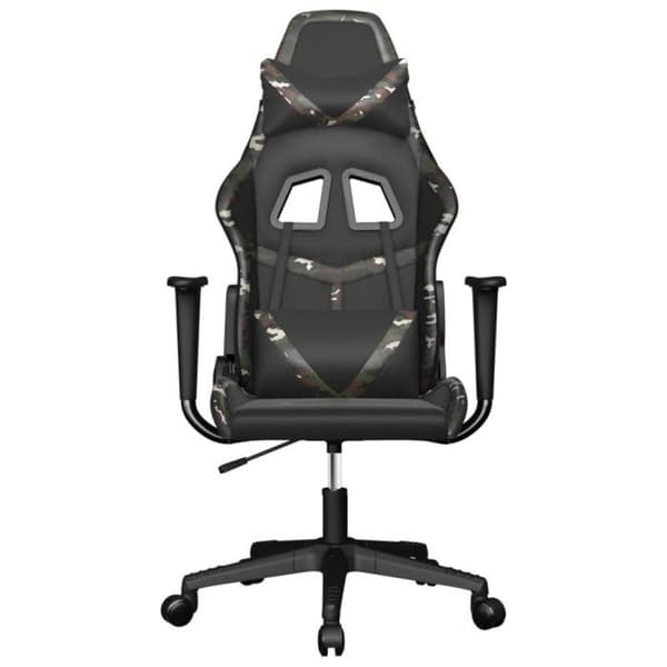Massagespelstol svart och kamouflageläder