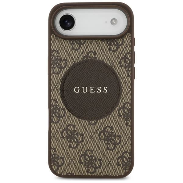 Coque Guess 4G Circle Classic Logo MagSafe för iPhone Air - Brun
