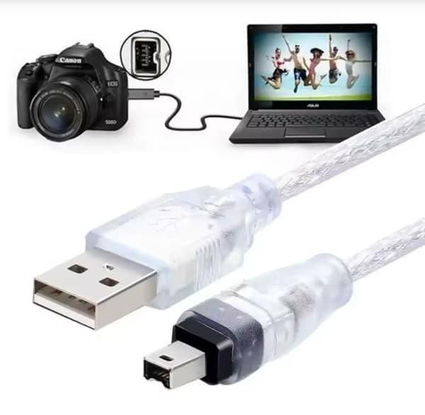 USB-datakaapeli Mini DV / MiniDV / FireWire IEEE 1394 - HDV-videokameralle ja PC-editointiin