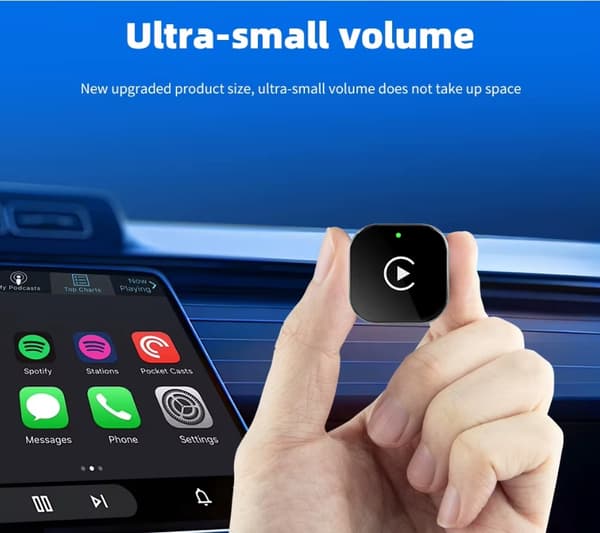 Trådlös CarPlay & Android Auto-adapter, Smart Mini USB-dongel, Plug & Play