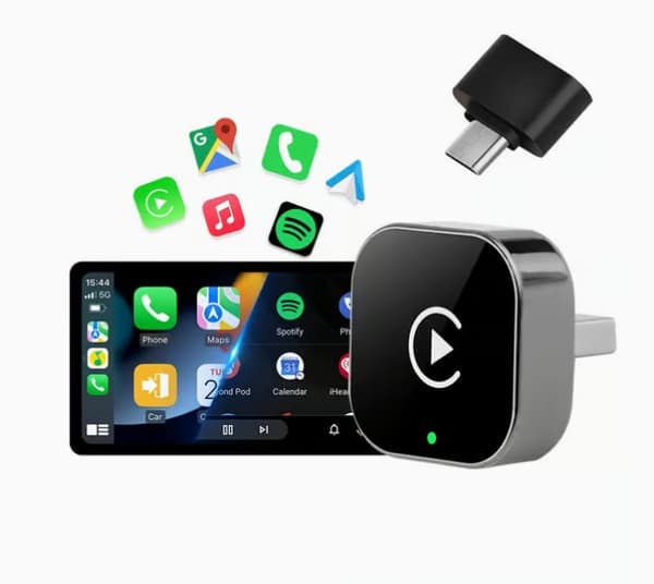 Trådlös CarPlay & Android Auto-adapter, Smart Mini USB-dongel, Plug & Play