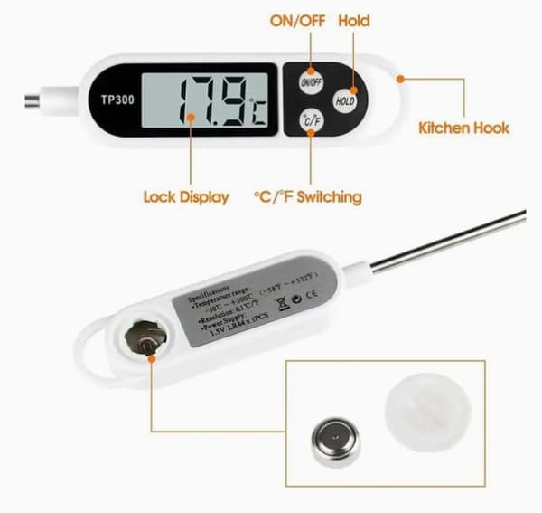 Kökstermometer med omedelbar avläsning