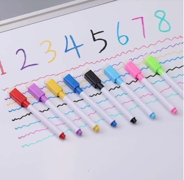 8-pack – Whiteboardpennor med sudd – Pennor