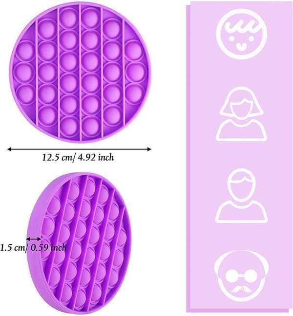 2-pack Pop It Fidget Leksaker / Sensorisk - Välj modell & färg