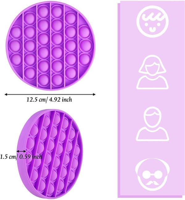 2-pack Pop It Fidget Leksaker / Sensorisk - Välj modell & färg