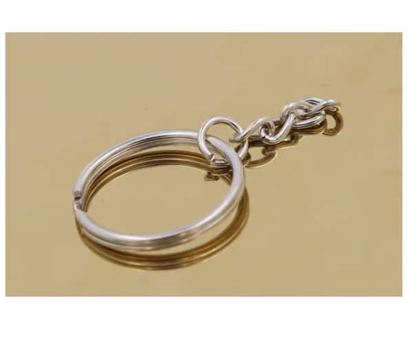 50-pack nyckelringar – kort kedja, 25 mm