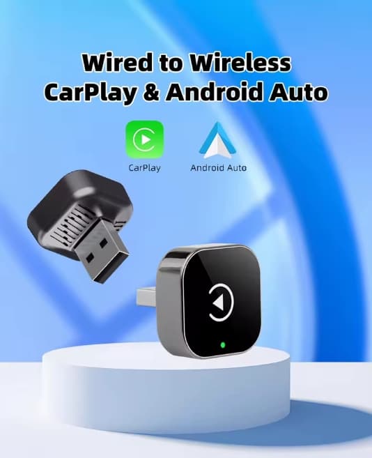 Trådlös CarPlay & Android Auto-adapter, Smart Mini USB-dongel, Plug & Play