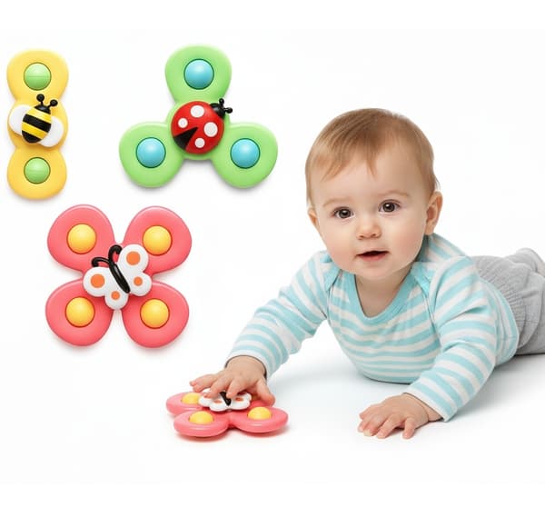 3 kpl – Fidget Spinnerit imukupilla lapsille – Pyörivä lelu
