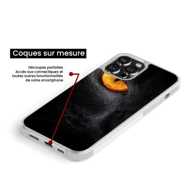 Förstärkt silikonfodral med tryck kompatibelt med Apple iPhone 14 Pro Max Pantheröga