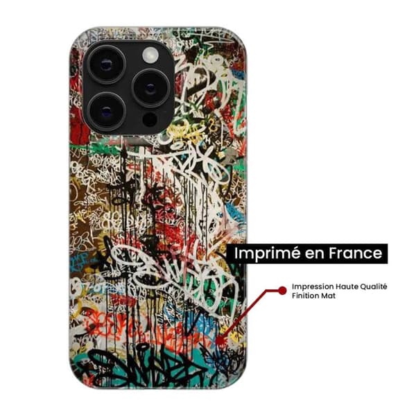 Tryckt silikonfodral som är kompatibelt med Apple iPhone 16 Plus Graffiti 1