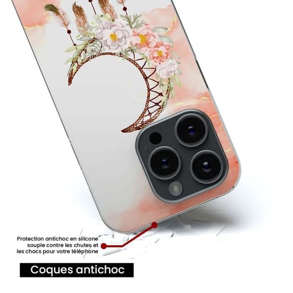 Siliconefodral - Kompatibel med Apple iPhone 13 Pro - design drömfångare måne